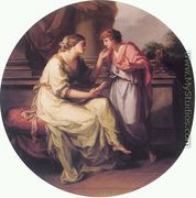 Papirius Pratextatus Entreated by his Mother to Disclose the Secrets of the Deliberations of the Roman Senate - Angelica Kauffmann