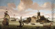 An English Ship and other Shipping off Castle Cornet, Guernsey - Jacob Knyff
