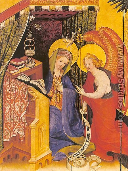 Annunciation, from the Wildung Altar, 1403 - Konrad von Soest