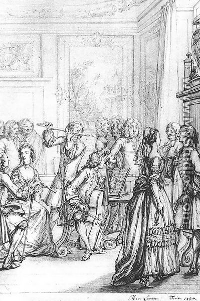 A Concert at Montagu House  1735 - Marcellus, the Younger Laroon