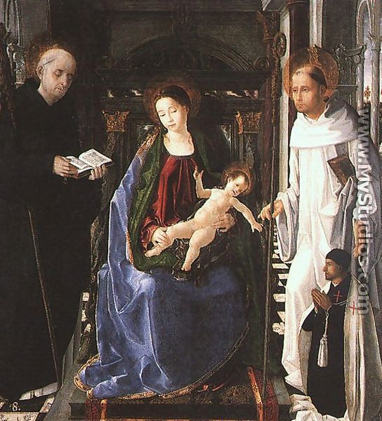The Virgin with a Knight of Montesa  1473-76 - Pablo de San Leocadio