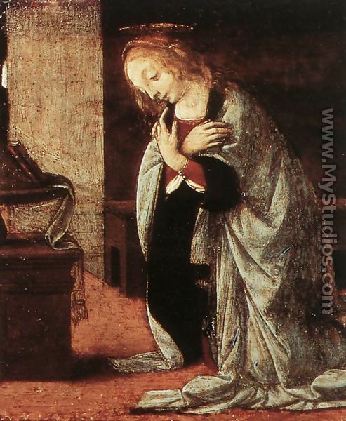 Annunciation (detail 2) 1478-82 - Leonardo Da Vinci