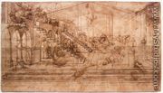 Perspectival study of the Adoration of the Magi c. 1481 - Leonardo Da Vinci