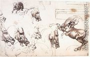 Study of horses for the Battle of Anghiari 1503-04 - Leonardo Da Vinci