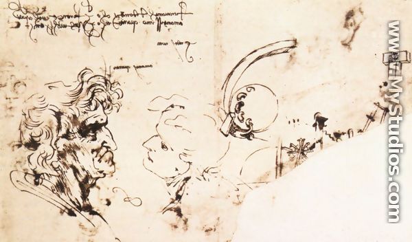 Study sheet (detail) 1478 - Leonardo Da Vinci