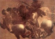 The Battle of Anghiari (detail 2) 1503-05 - Leonardo Da Vinci