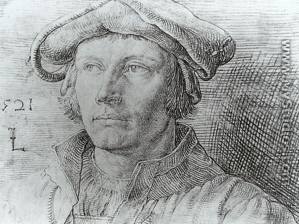 Portrait of a Man  1521 - Lucas Van Leyden