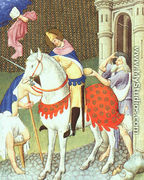 Belles Heures de Duc du Berry  -Folio 169-  St. Martin with a Beggar  1408-09 - Jean Limbourg
