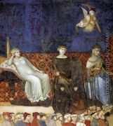 Allegory of the Good Government (detail-1) 1338-40 - Ambrogio Lorenzetti