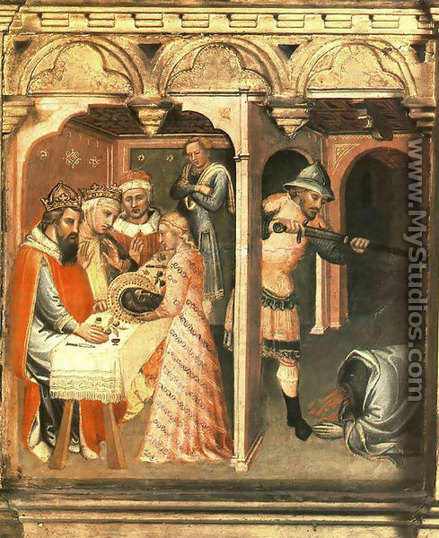 Feast of Herod  1385 - Luca Spinello Aretino