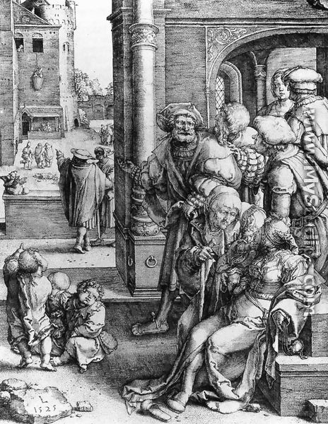 Virgil Suspended in a Basket 1525 - Lucas Van Leyden