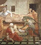 St Stephen is Born and Replaced by Another Child (detail-1) 1452-65 - Fra Filippo Lippi