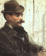Portrait of Alphonse Maureau (Man with a Round Hat)  1880 - Edouard Manet