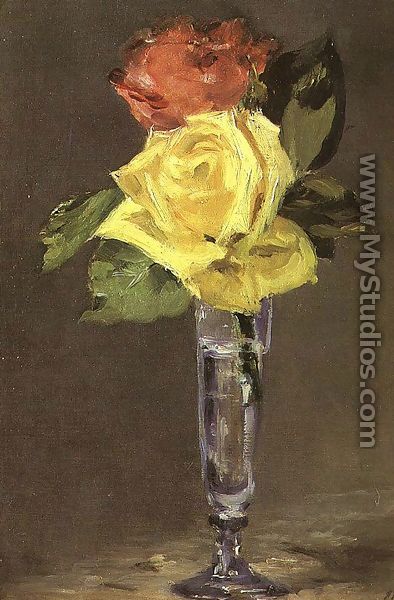 Roses in a Champagne Glass  1882 - Edouard Manet
