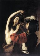 Bacchus and a Drinker 1500-10 - Bartolomeo Manfredi
