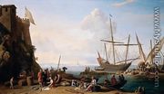 Mediterranean Harbour Scene c. 1758 - Adrien Manglard