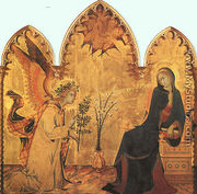 The Annunciation and the Two Saints (detail) 1333 - Simone Martini