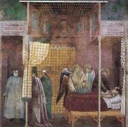 Legend of St Francis- 26. The Healing of a Devotee of the Saint c. 1300 - Master of Saint Cecilia
