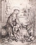 The Holy Family with the Rose-bush c. 1490 - Master of the Housebook