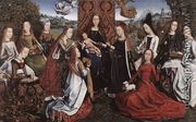 Virgin Surrounded by Female Saints c. 1488 - Master of the Saint Lucy Legend