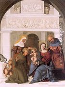The Holy Family with Saint Francis 1520 - Ludovico Mazzolino