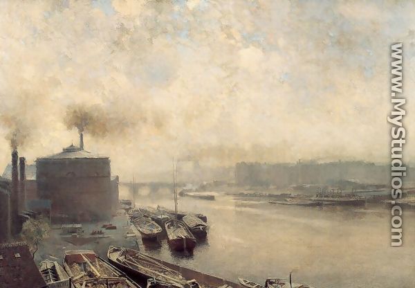 British Gas Works on the River Spree - Adolf von Meckel