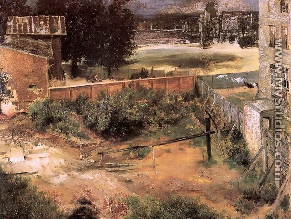 Rear of House and Backyard 1846 - Adolph von Menzel