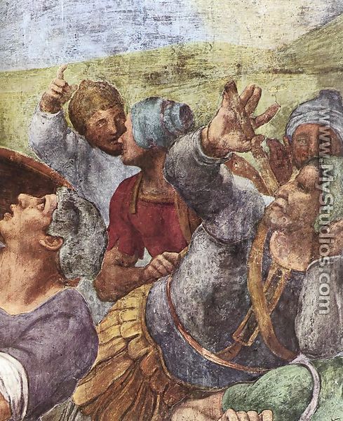 The Conversion of Saul (detail-2) 1542-45 - Michelangelo Buonarroti