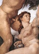 The Fall and Expulsion from Garden of Eden (detail-4) 1509-10 - Michelangelo Buonarroti