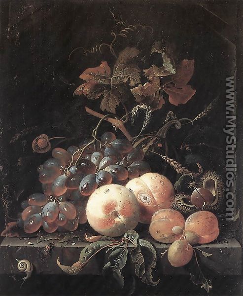Still-Life with Fruits 1660s - Abraham Mignon