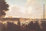 Panorama of Sydney Harbour with Government House and Fort Macquarie from Mrs Macquarie's Chair - Jacob Janssen