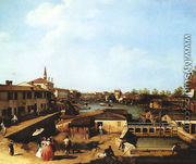 Lock at Dolo, on the Brenta - (Giovanni Antonio Canal) Canaletto