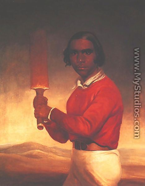 Portrait of Nannultera, a Young Poonindie Cricketer - John Michael Crossland