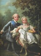 Comte d'Artois and His Sister, Madame Clotilde - Francois-Hubert Drouais