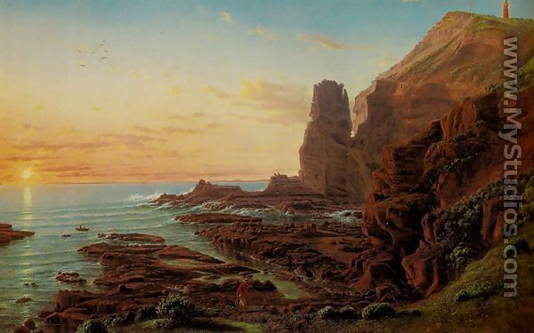 Castle Rock, Cape Schanck - Eugene von Guerard