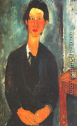 Portrait of Soutine Sitting at a Table (Ritratto di Soutine seduto a tavola) - Amedeo Modigliani