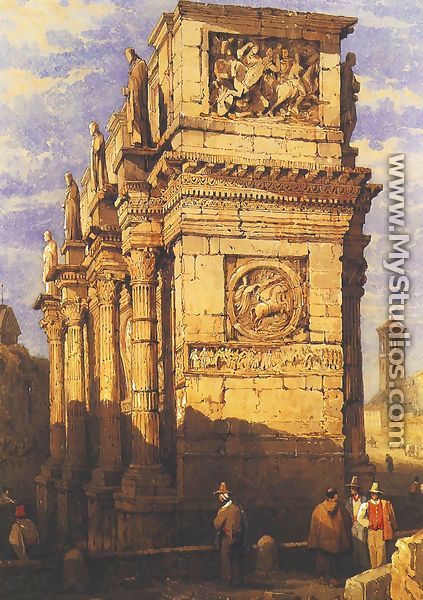 Arch of Constantine, Rome, from the south-east - Samuel Prout
