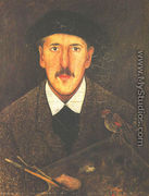 Self-Portrait with a Palette and a Bird - Tadeusz Makowski