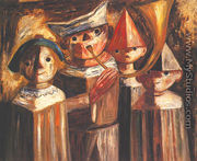 Four Children with a Trumpet - Tadeusz Makowski
