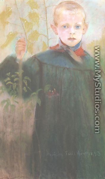 Boy with a Flower - Stanislaw Wyspianski