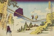 Suspension Bridge on the Border of Hida and Etchu Provinces (Hietsu no sakai tsuribashi) - Katsushika Hokusai