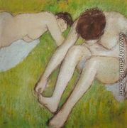 Two Bathers on the Grass - Edgar Degas