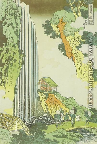Ono Waterfall on the Kisokaido Road (Kisokaido Ono no bakufu) - Katsushika Hokusai
