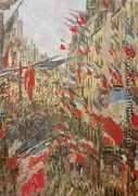 Rue Montorgueil Decked Out with Flags - Claude Oscar Monet