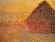 Haystack at Sunset near Giverny - Claude Oscar Monet