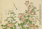 Bell-Flower and Dragonfly - Katsushika Hokusai