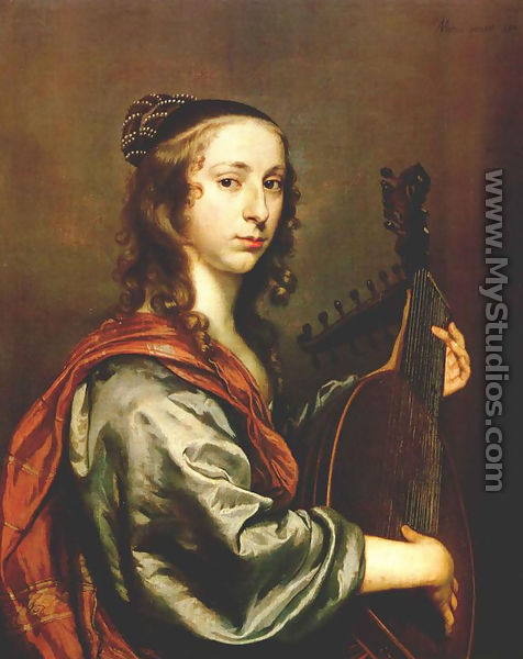 Lady Playing the Lute 1648 - Jan Mijtens