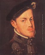 Portrait of the Philip II, King of Spain c. 1554 - Anthonis Mor Van Dashorst