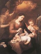 Mary and Child with Angels Playing Music 1675 - Bartolome Esteban Murillo