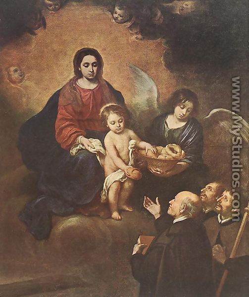 The Infant Jesus Distributing Bread to Pilgrims 1678 - Bartolome Esteban Murillo